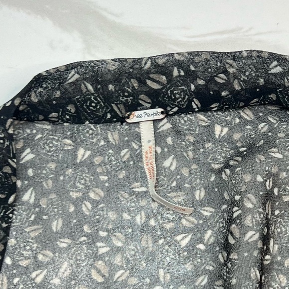 Free People Black Sheer Retro Dress Size Small Shift - Picture 5 of 5